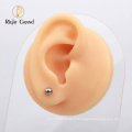 2021 Wholesale Minimalist Titanium Ball Earrings Stud Piercing Jewelry